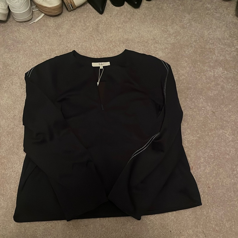 Tibi Navy Top